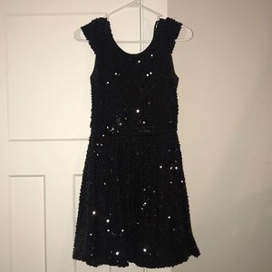 black sequin formal dress
